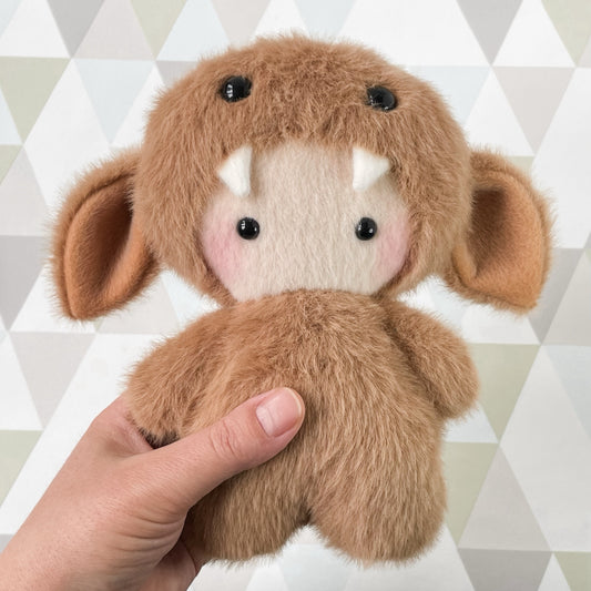 Monster doll plushie - beige - Ready to ship