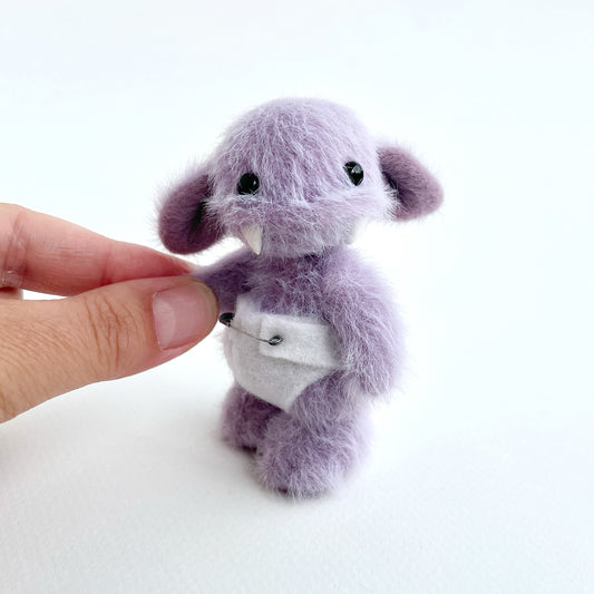 Baby monster teddy - lilac