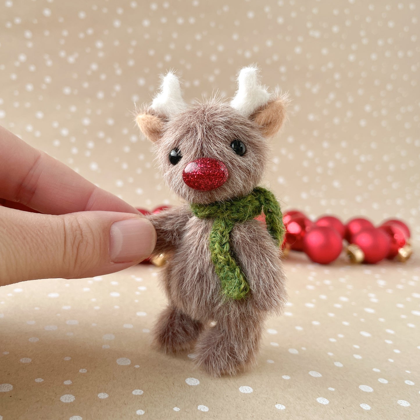 Tiny reindeer teddy