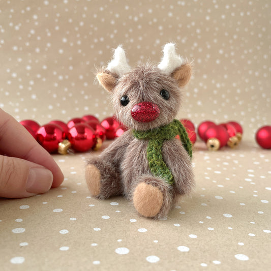 Tiny reindeer teddy