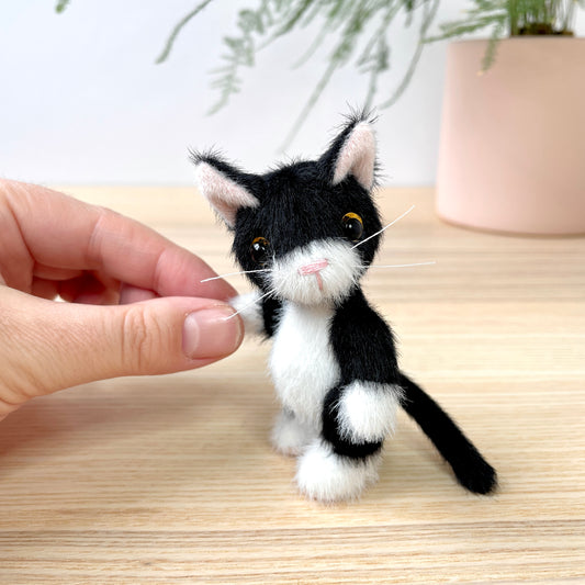 Mini cat teddy -  Tuxedo kitten