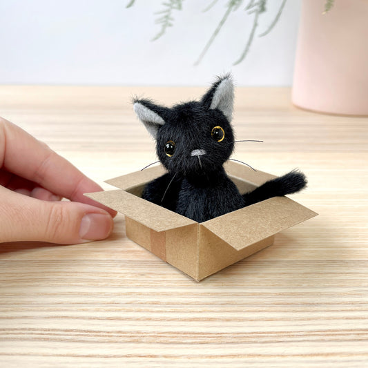 Mini cat teddy -  Black kitten