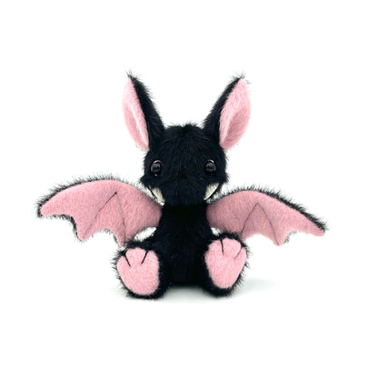 Mini bat teddy - pink and black